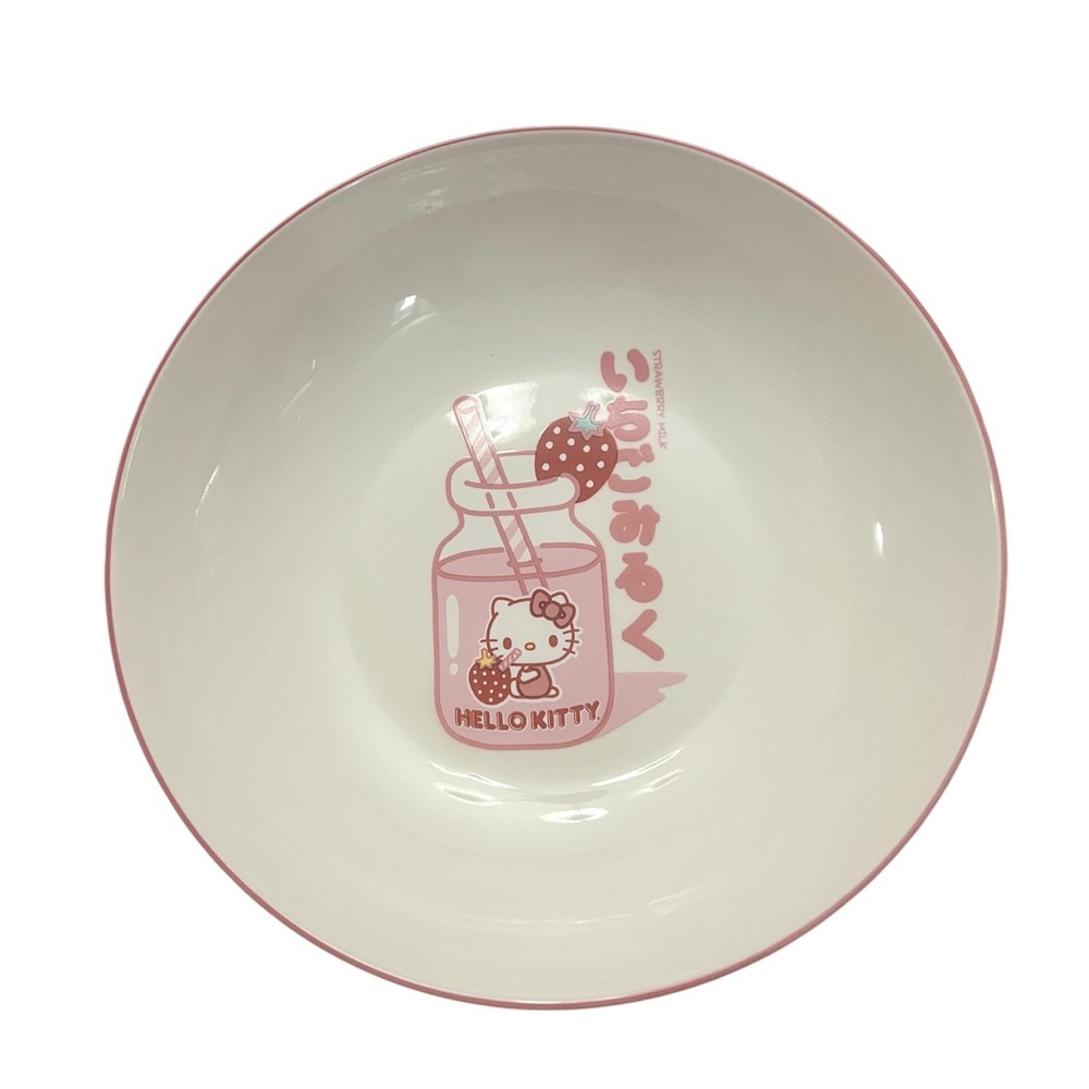 Hello Kitty By Sanrio Strawberry Milk 9” Ceramic Large Pasta Dinner Bowl